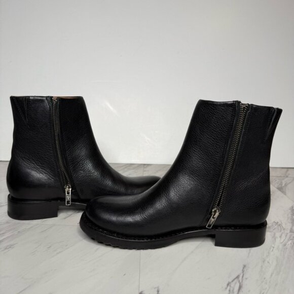 New! Frye Veronica Inside Zip Black Leather Bootie 8B - Picture 6 of 14